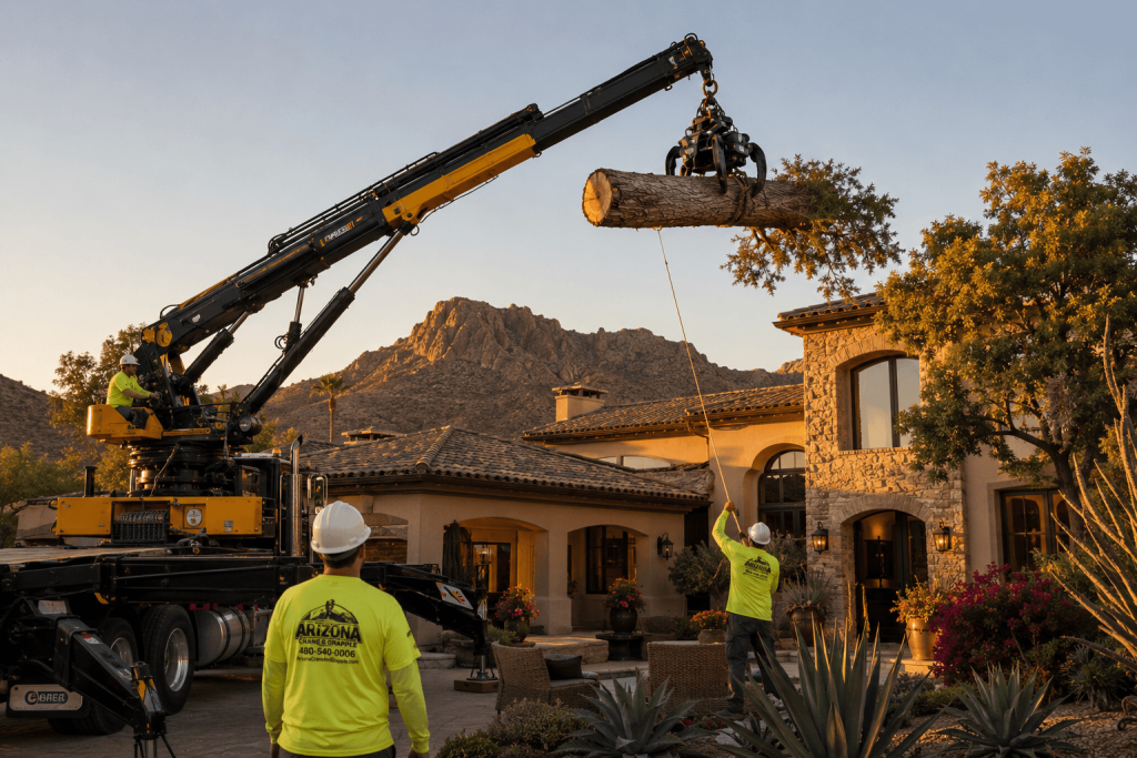 Crane-Assisted Tree Removal